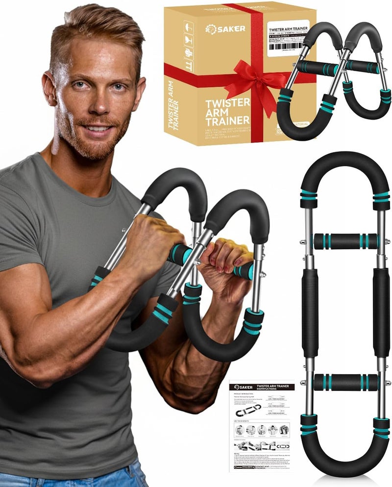 Saker 2026 New PowerTwist Arm Trainer, Adjustable Forearm Strengthener, Arm Exercise and Chest Workout Equipment for Home Gym, for Men, Ideas for Fitness Enthusiasts - Image 1